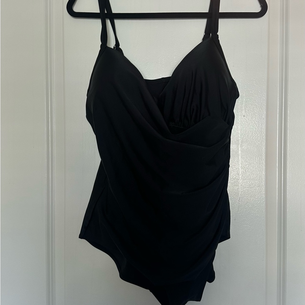 St. John's Bay Black Women's One Piece Swimsuit